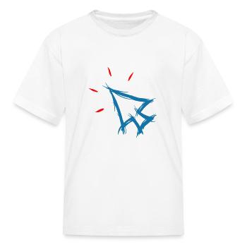 Mouse pointer cursor symbol, arrow, hand drawn. - Kid's T-Shirt - white - Front