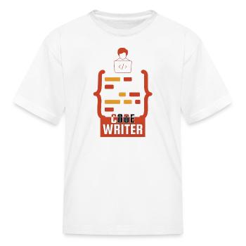 Code Writer Emblem - Kid's T-Shirt - white - Front