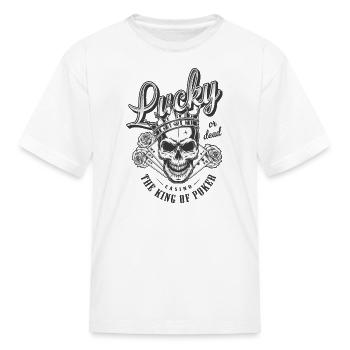 Casino With Skull The King Of Poker - Kid's T-Shirt - white - Front