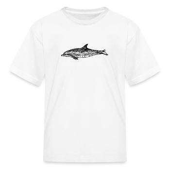 Small Dolphin - Toothed Whale - Marine Mammal - Kid's T-Shirt - white - Front