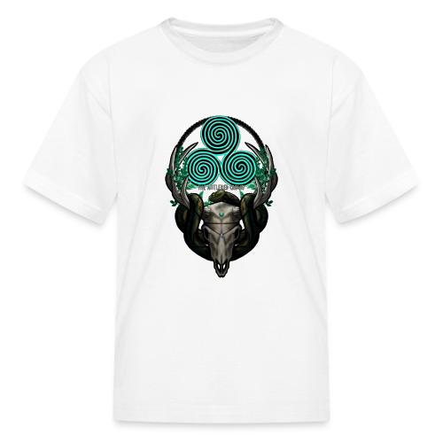 The Antlered Crown (White Text) - Kid's T-Shirt