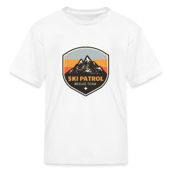 Ski Patrol Badge - Kid's T-Shirt - white - Front