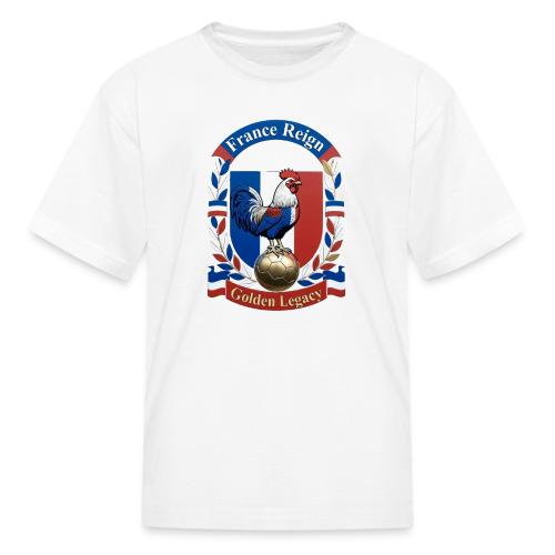 France Rooster Reign T-Shirt, Tricolore Pride Gift - Kid's T-Shirt