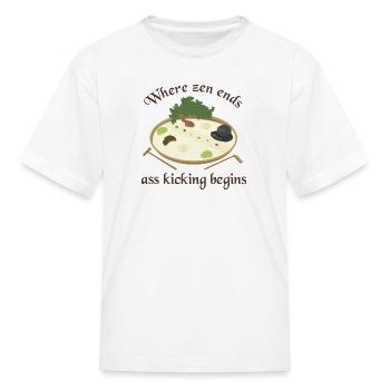 Where Zen Ends - Kid's T-Shirt - white - Front
