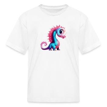 Sea Horse Dinosaur Unicorn - Kid's T-Shirt - white - Front