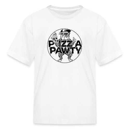 Pizza Pawty Bulldog T-Shirt | Funny Dog Pizza Tee - Kid's T-Shirt