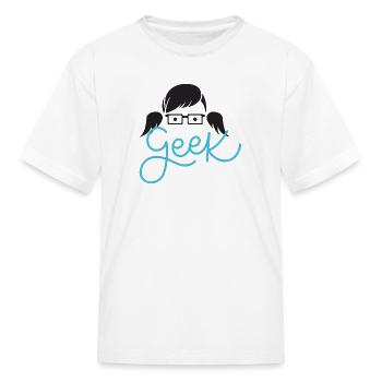 GEEK WOMAN - Kid's T-Shirt - white - Front