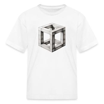 Draw cube - Kid's T-Shirt - white - Front