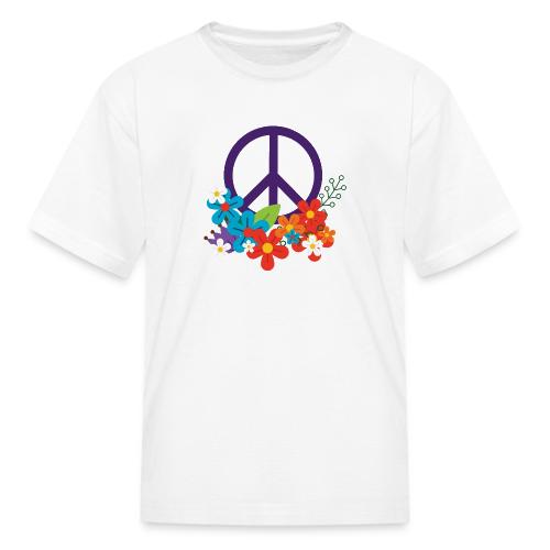 Hippie Peace Design avec des fleurs - T-shirt Enfant