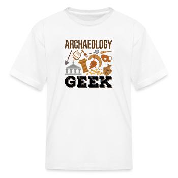 Archaeology Geek - Kid's T-Shirt - white - Front