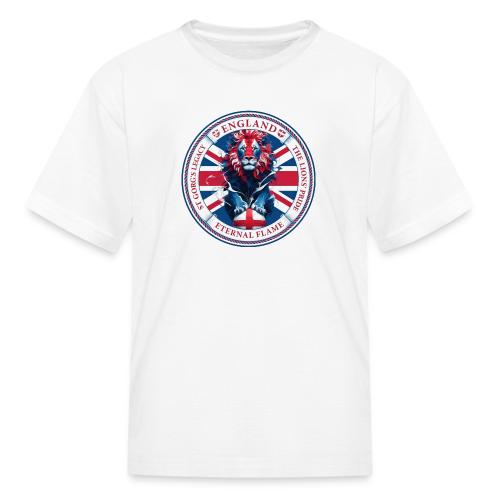 England Lion Emblem T Shirt, Flag Pride Gift - Kid's T-Shirt