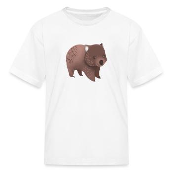Hand drawn Little standing tubby Wombat - Kid's T-Shirt - white - Front