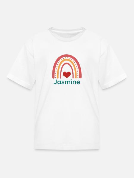 Jasmine Vintage Boho Rainbow - Kid's T-Shirt - white