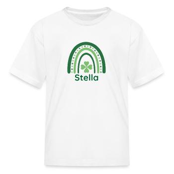 Stella Clover Charm Boho Rainbow - Kid's T-Shirt - white - Front