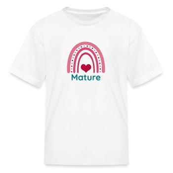 Mature Viva Magenta Boho Rainbow - Kid's T-Shirt - white - Front