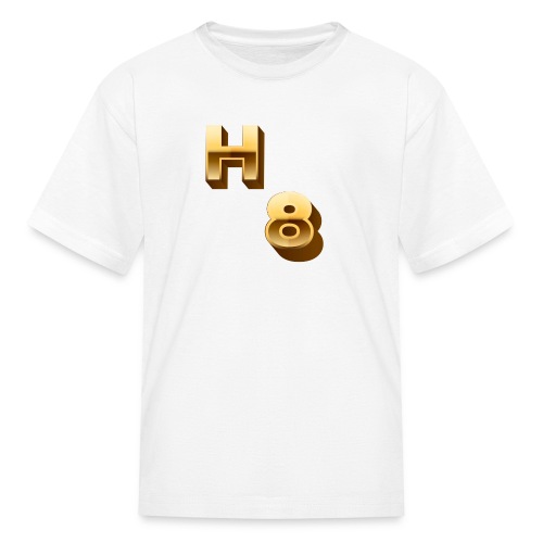 H 8 Letter & Number logo design - Kids' T-Shirt