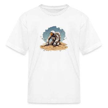 Astronaut in sand - Kid's T-Shirt - white - Front