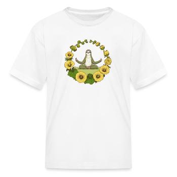 Zen Sloth - Kid's T-Shirt - white - Front