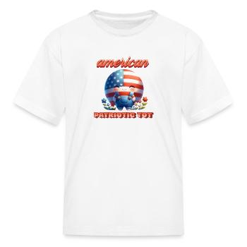 American Patriotic Tot Nursery Art Design - Kid's T-Shirt - white - Front