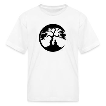 Buddha, Zen Circle - Kid's T-Shirt - white - Front