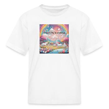 creativity is endless - Kid's T-Shirt - white - Front