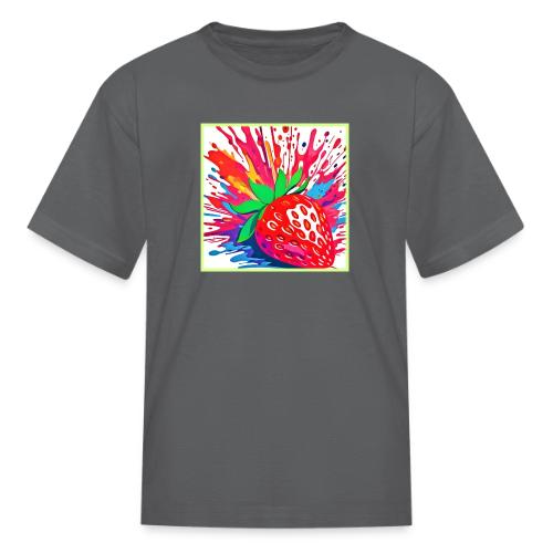 Splatter Strawberry Splash - Kid's T-Shirt