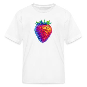 Neon strawberry - Kid's T-Shirt - white - Front