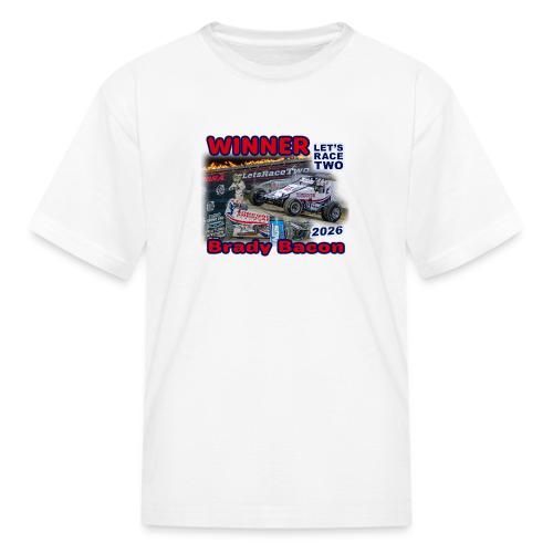 Brady Bacon #LetsRaceTwo Winner - Kid's T-Shirt