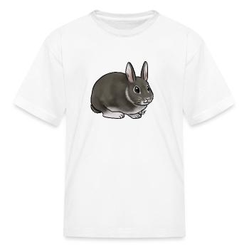 Small Mammal Rabbit Black And White Netherland - Kid's T-Shirt - white - Front