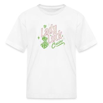 the lady luck casino - Kid's T-Shirt - white - Front