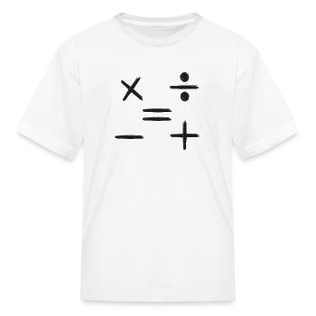 math mathematical calculations - Kid's T-Shirt - white - Front