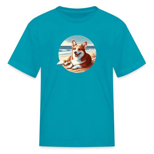 Cute Welsh Corgi Drawing - Kid's T-Shirt