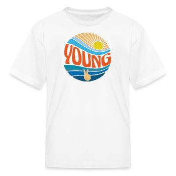 Young Shirt Vintage Sunset Young Groovy Tie Dye - Kid's T-Shirt - white - Front