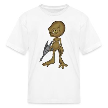 Alien Invasion - Crazy Cool Kids Shirt Design - Kid's T-Shirt - white - Front