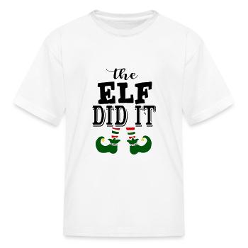 The Elf Did It - Kid's T-Shirt - white - Front
