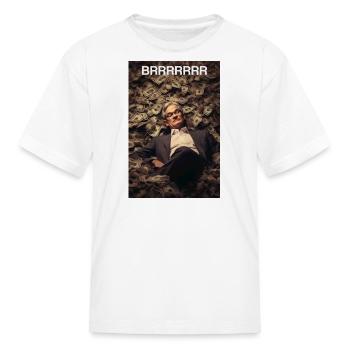 Jerome Powell: Brrrrr - Wall Street Bets Artwork - Kid's T-Shirt - white - Front