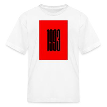 1993 Minimalist Vintage Number T-Shirt | Bold Grap - Kid's T-Shirt - white - Front