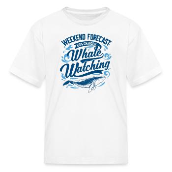 Funny Whale Watching Sea Mammal - Kid's T-Shirt - white - Front