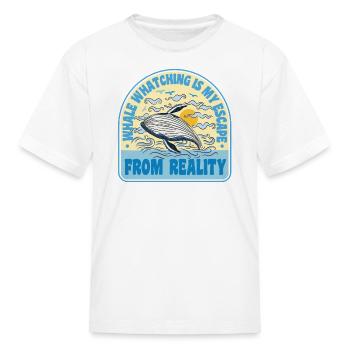 Funny Whale Watching Sea Mammal - Kid's T-Shirt - white - Front