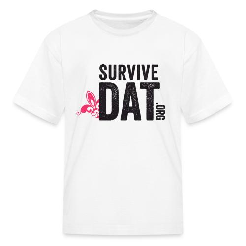 survive dat final logo stacked org color notag out - Kid's T-Shirt