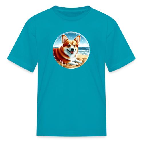 Welsh Corgi Puppy Drawing - Kid's T-Shirt