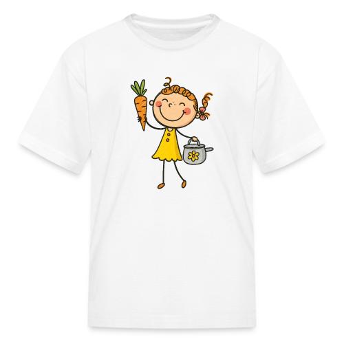 Cartoon Gardening Girl Kids Shirt - Kid's T-Shirt