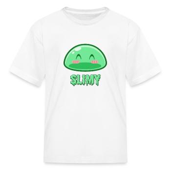 Cute Green Dungeon Slime Monster Weird Anime - Kid's T-Shirt - white - Front