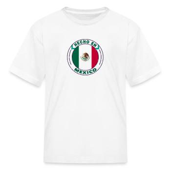 Hecho En Mexico Shirt Bandera Vintage - Kid's T-Shirt - white - Front