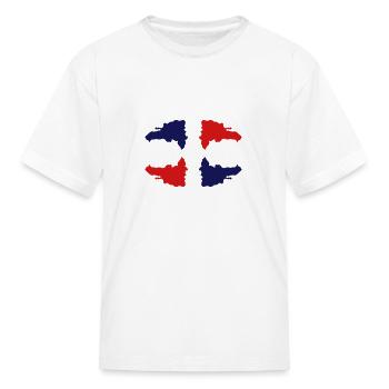 DR Map Flag - Kid's T-Shirt - white - Front