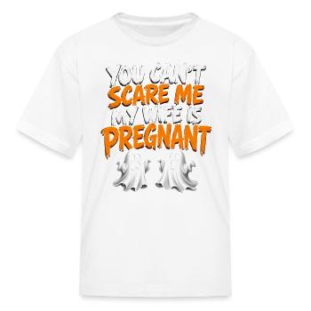 Pregnant Wife Ghosts Tee - Kid's T-Shirt - white - Front