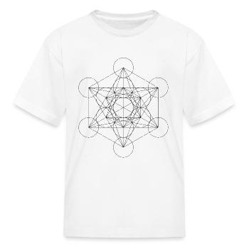 Metatrons Cube - Kid's T-Shirt - white - Front