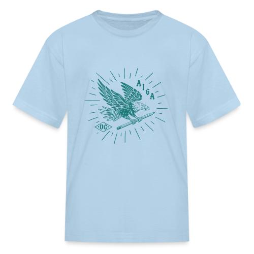 Fly Like an AIGA DC Eagle (teal) - Kid's T-Shirt
