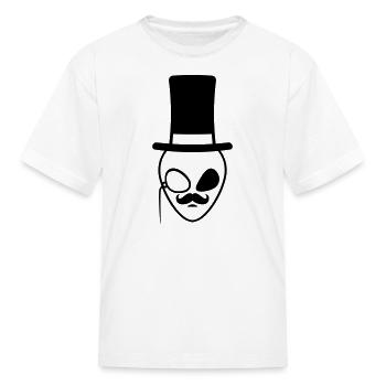 Head Sir Alien Gentlemen - Kid's T-Shirt - white - Front