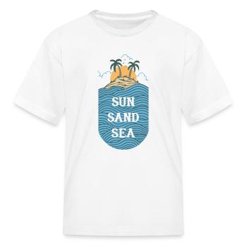 Sun Sand Sea - Kid's T-Shirt - white - Front